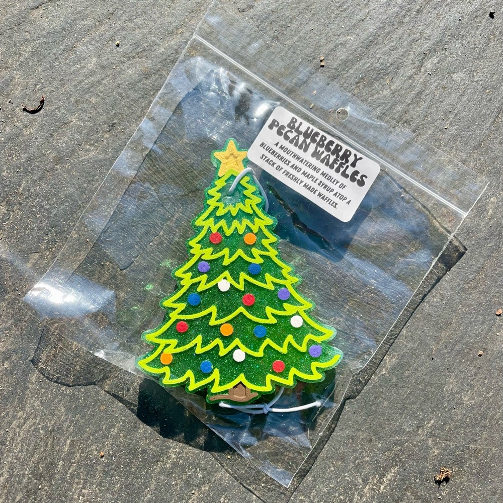 Christmas Tree Freshie (Scent: Blueberry Pecan Waffle) For Car or Small Spaces